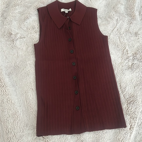 NWT Madewell The Signature Knit Button-Front Vest - Picture 5 of 8